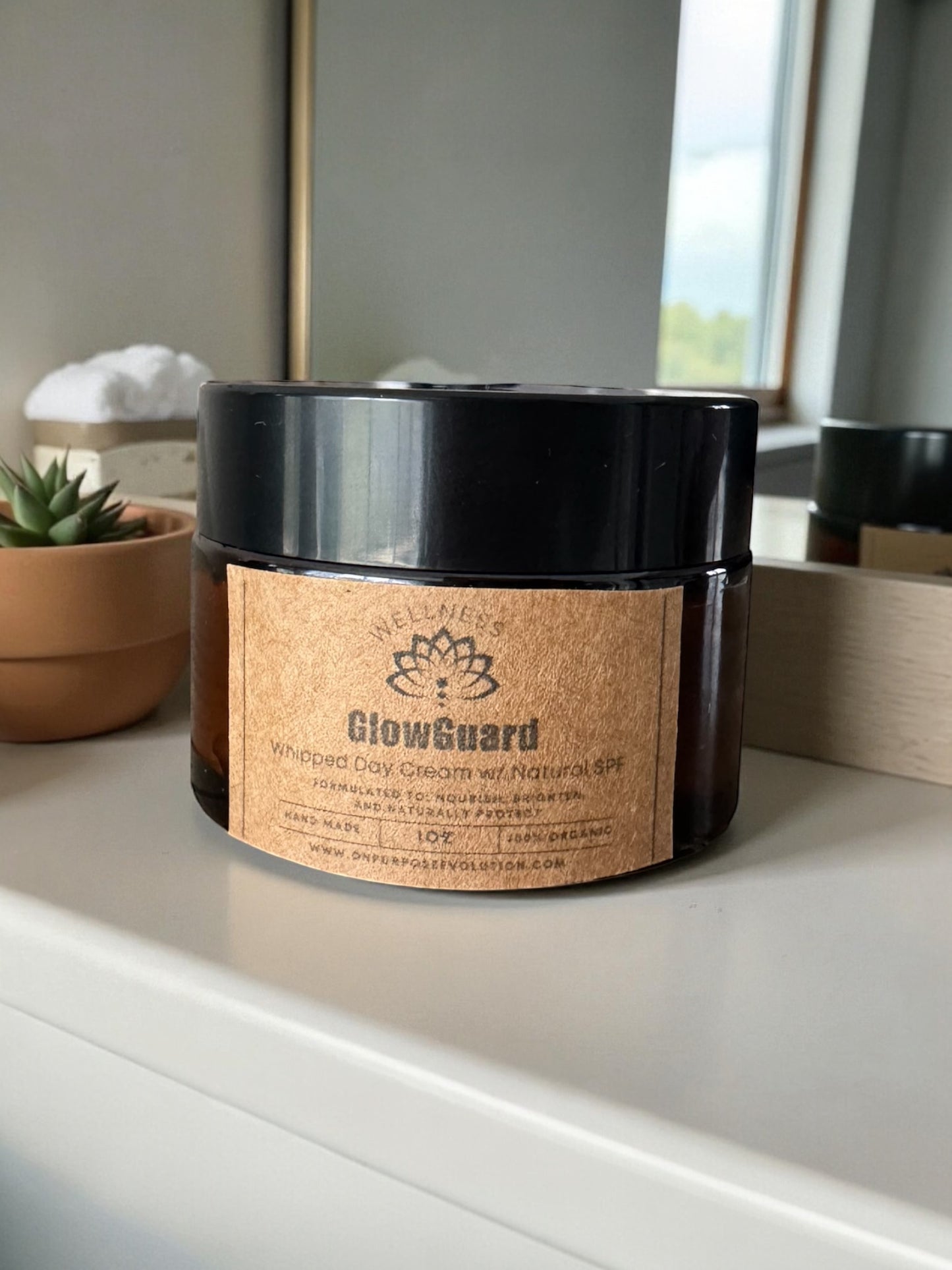 GlowGuard Whipped Day Cream with Natural SPF - 1oz